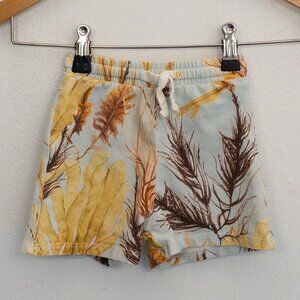 The Keiki Dept Organic Cotton Shorts Size 3M Tropical Print Babywear